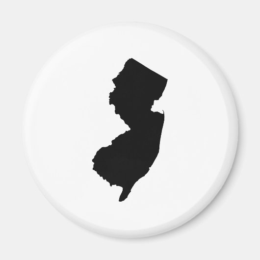 New Jersey in zwart en wit Magneet (Voorkant)