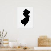 New Jersey in zwart en wit Poster (Keuken)