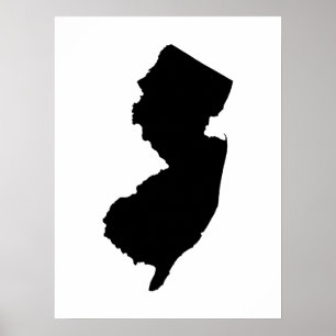 New Jersey in zwart en wit Poster