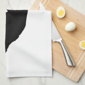 New Jersey in zwart en wit Theedoek (Quarter Fold)