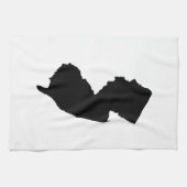 New Jersey in zwart en wit Theedoek (Horizontaal)