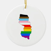 New Jersey Inclusive Pride Keramisch Ornament (Voorkant)