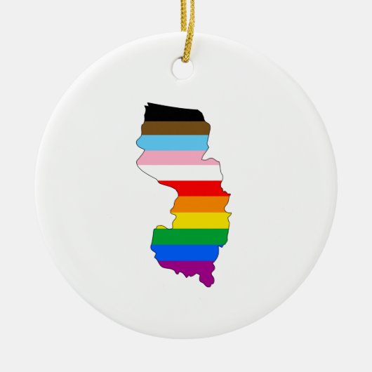 New Jersey Inclusive Pride Keramisch Ornament (Voorkant)
