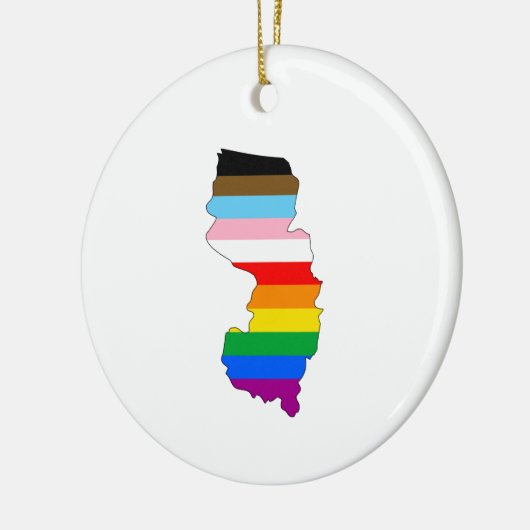 New Jersey Inclusive Pride Keramisch Ornament (Links)