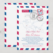 New Jersey & Indonesië Airmail Wedding Kaart (Voorkant / Achterkant)