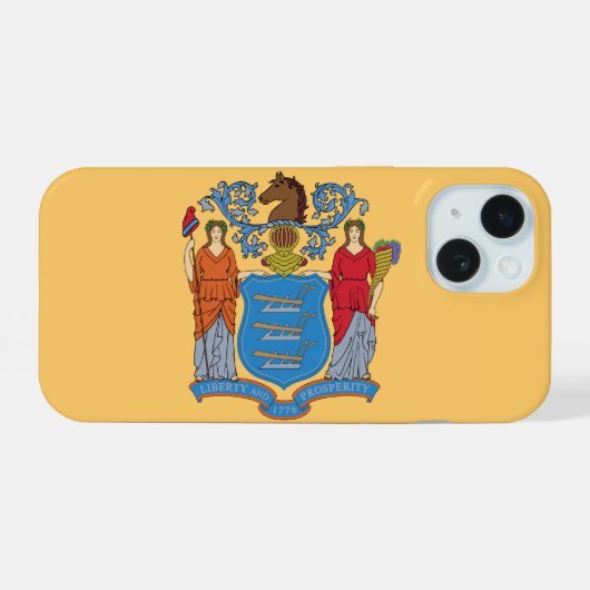 New Jersey iPhone 15 Case (Achterkant horizontaal)