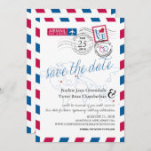 New Jersey Ireland Australia Airmail Save the Date (Voorkant / Achterkant)