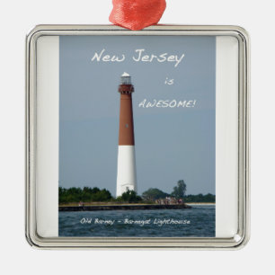 New Jersey is Geweldige - vuurtoren van Barnegat Metalen Ornament