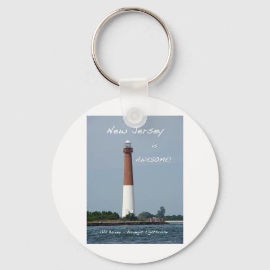 New Jersey is Geweldige - vuurtoren van Barnegat Sleutelhanger (Voorkant)