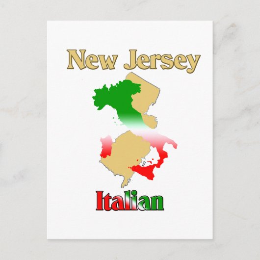 New Jersey Italiaans Briefkaart (Voorkant)