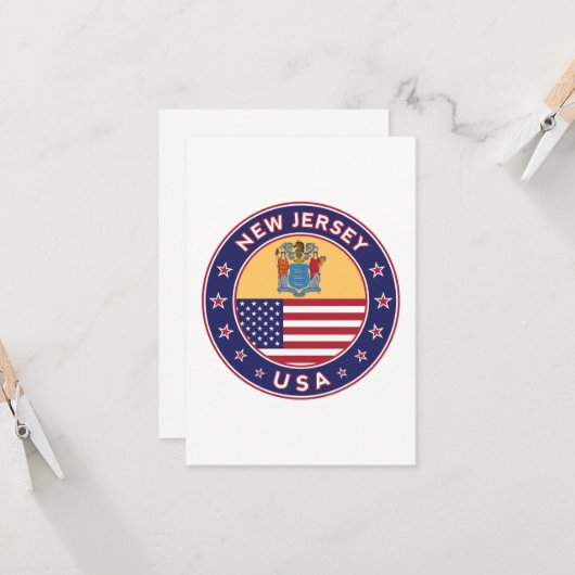 New Jersey Kaart (Voorkant / Achterkant in situ)