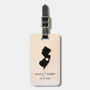 New Jersey kaart bruiloft Bagagelabel, cadeau Bagagelabel