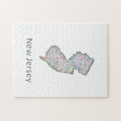 New Jersey-kaart Legpuzzel (Horizontaal)