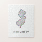 New Jersey-kaart Legpuzzel (Verticaal)