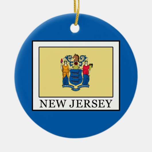 New Jersey Keramisch Ornament (Voorkant)