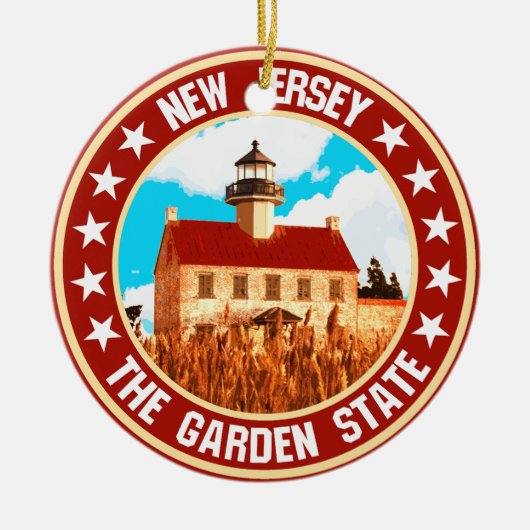New Jersey Keramisch Ornament (Voorkant)