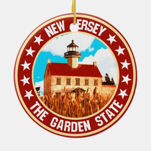 New Jersey Keramisch Ornament (Achterkant)