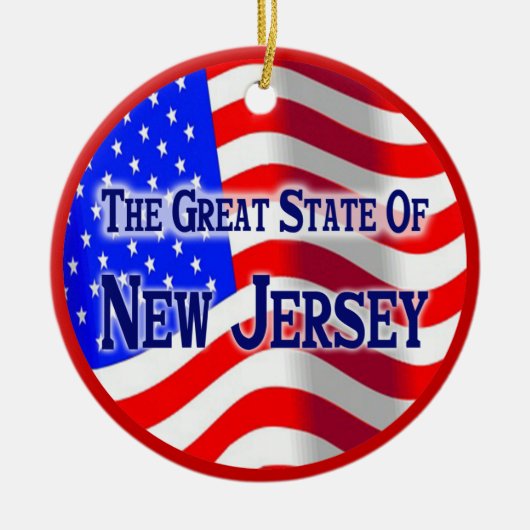 New Jersey Keramisch Ornament (Voorkant)