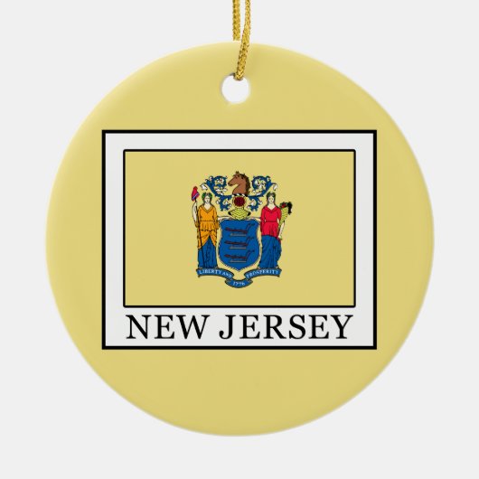 New Jersey Keramisch Ornament (Voorkant)