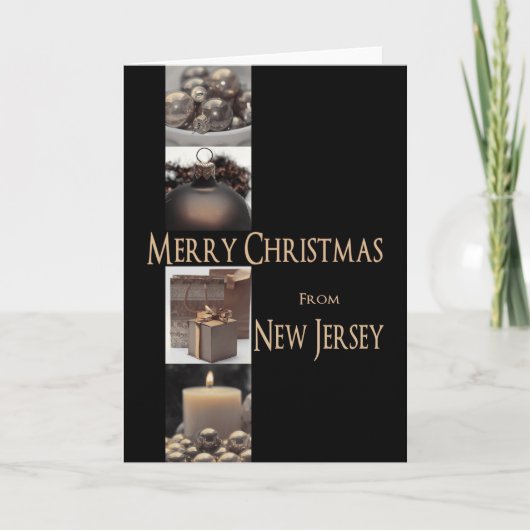 New Jersey Kerst Kaart, staat specifiek Feestdagen Kaart (Voorkant)