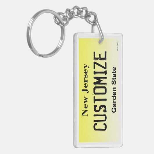  New Jersey licence bord sleutelhanger (Voorkant Links)