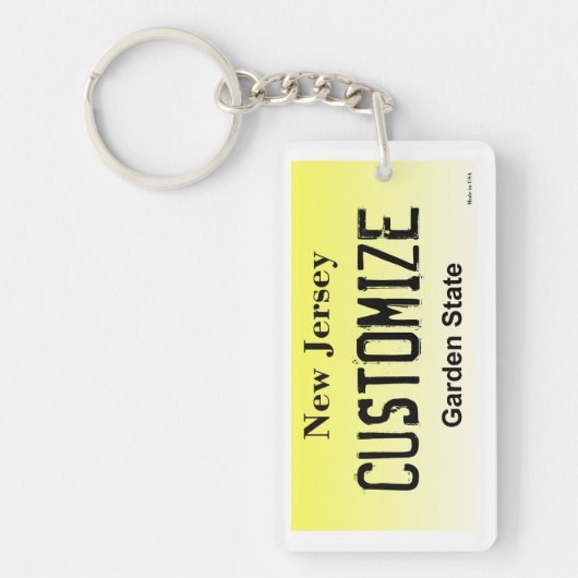  New Jersey licence bord sleutelhanger (Voorkant)