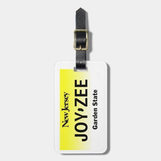 New Jersey License Bord Bagagelabel 2-Sided (Voorkant verticaal)