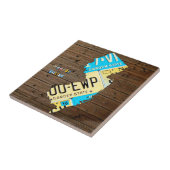 New Jersey License Bord Map Ceramic Tile V2 Tegeltje (Zijkant)