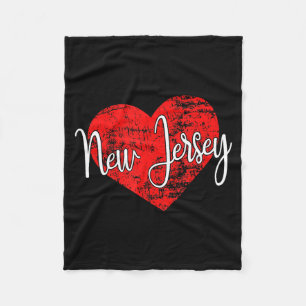New jersey liefde cool grunge hart leuk new jersey fleece deken