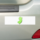 New Jersey Light Green Outline Bumpersticker (Op auto)