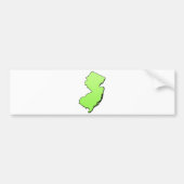 New Jersey Light Green Outline Bumpersticker (Voorkant)
