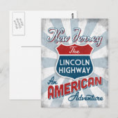 New Jersey Lincoln Highway  America Briefkaart (Voorkant / Achterkant)