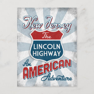 New Jersey Lincoln Highway  America Briefkaart