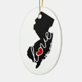 New Jersey Love.  Gifts for NJ Lovers Keramisch Ornament (Links)