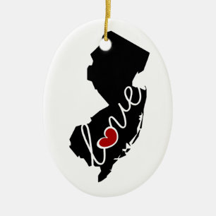 New Jersey Love. Gifts for NJ Lovers Keramisch Ornament