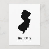 New Jersey Map - Black and White Modern New Jersey Briefkaart (Voorkant)