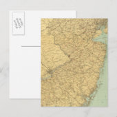New Jersey Map Briefkaart (Voorkant / Achterkant)