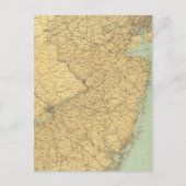 New Jersey Map Briefkaart (Voorkant)
