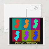New Jersey Map Briefkaart (Voorkant / Achterkant)