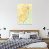 New Jersey Map Canvas Afdruk (Insitu (Slaapkamer))