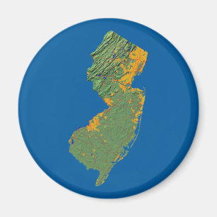 New Jersey Map Magnet