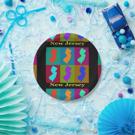New Jersey Map Papieren Bordje (Feest)