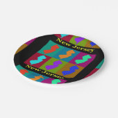 New Jersey Map Papieren Bordje (Gekanteld)