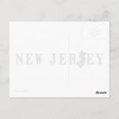 New Jersey Map Shaped Letter State Word Art Black Briefkaart (Achterkant)