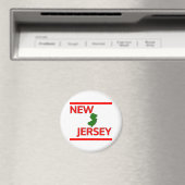 New Jersey met overzicht van de staat Magneet (Insitu (Vaatwasser))