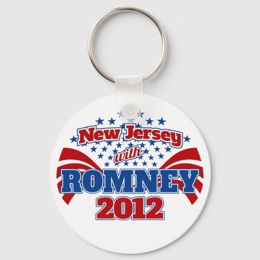 New Jersey met Romney 2012 Sleutelhanger (Voorkant)