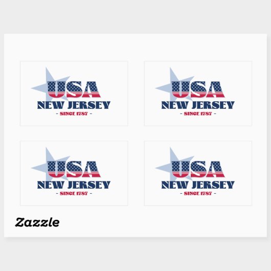 New Jersey Mijn Sticker van de thuisstaat (Vel)