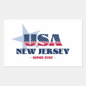 New Jersey Mijn Sticker van de thuisstaat (Voorkant)