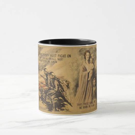 "New Jersey moet vechten..." WW I Mok (Midden)