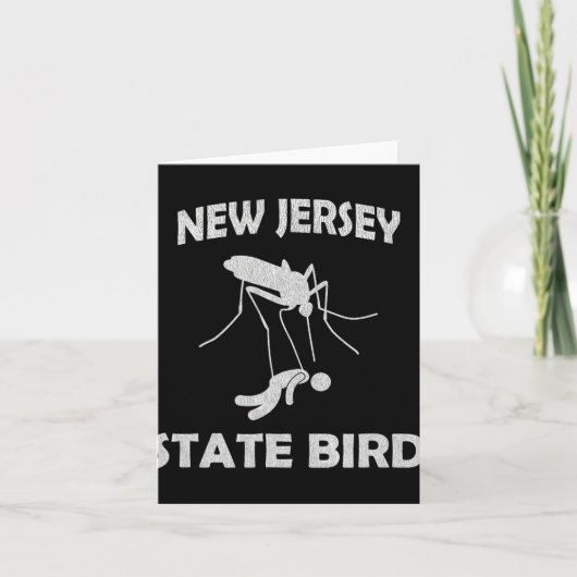 New Jersey Mosquito State Bird Funny Outdoors  Kaart (Voorkant)